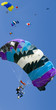 skydivers jump from an airplane