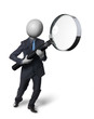business à la loupe headman concept