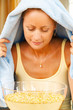 Woman with colds and flu