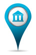 blue location bank icon