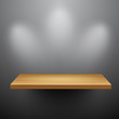 3d isolated Empty shelf for exhibit