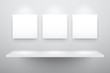 3d isolated Empty shelf