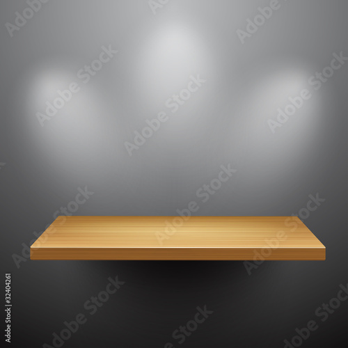 Vektor: 3d isolated Empty shelf for exhibit 3d isolated Empty shelf for exhibit