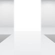 white interior fashion podium