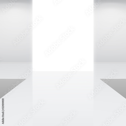 Vector: white interior fashion podium white interior fashion podium