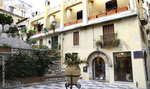 Photo: The Town of Taormina on the island of Sicily, Italy The Town of Taormina on the island of Sicily, Italy