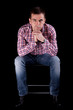 Attractive man on chair Attractive man on chair