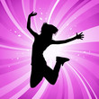jumping woman