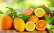 Fresh fruits on table.