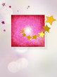 Stars illustration to greetings card with copy space