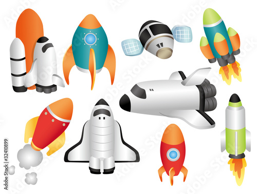 Vector: cartoon spaceship icon cartoon spaceship icon