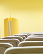rows of empty seats texture