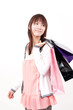 beautiful asian girl in the shopping