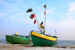 old green fishing boats