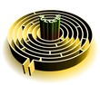 Labirinto Dorato Successo-Success Maze Labyrinth-Vector