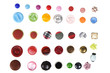 many different buttons isolated many different buttons isolated