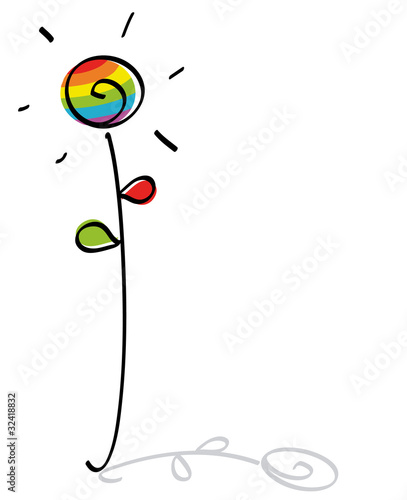 Illustration: funny gay flower funny gay flower