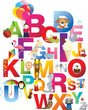 illustration of childrens alphabet illustration of childrens alphabet