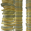 3d euro coin on white background 3d euro coin on white background
