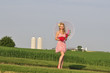classy lady in the country side