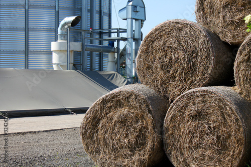 Photo: hay bales and silos hay bales and silos