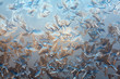 ice patterns on glass