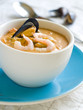 A bowl of seafood soup