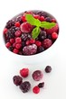 Frozen berries in a bowl