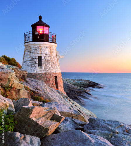 Photo: Lighthouse at sunset Lighthouse at sunset