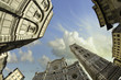 Fisheye view of Piazza del Duomo in Florence