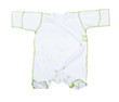 Baby clothes on white background