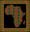 africa map poster (frame, border)