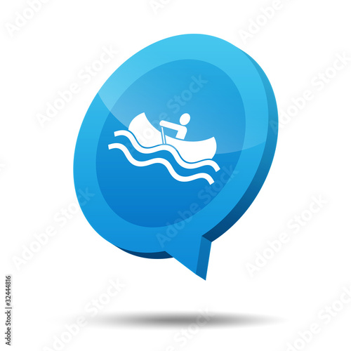 Ilustración: Icono 3d canoa Icono 3d canoa