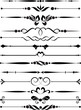 set of design elements in vintage style vectorized