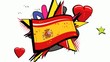Spanish revolution protest graffiti pop art flag spain animation Spanish revolution protest graffiti pop art flag spain animation