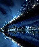 Manhattan Bridge At Night Lights, New York City - Fine Art prints