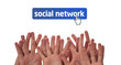 Happy finger faces as social network Happy finger faces as social network