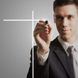 businessman, drawing table