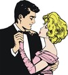 Pareja de enamorados bailando