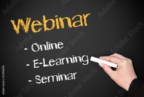 Illustration: Webinar - Online E-Learning Seminar - Blackboard Webinar - Online E-Learning Seminar - Blackboard