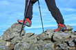 Photo: Hiking woman legs in mountains Hiking woman legs in mountains