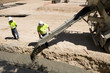 discharging concrete