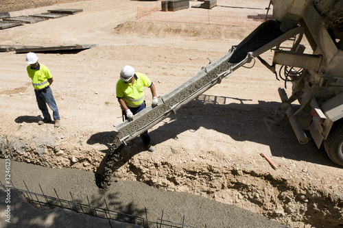 Photo: discharging concrete discharging concrete