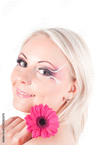 Photo: Woman with face art Woman with face art