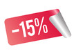 Images : 15 % Rabatt Rot