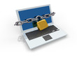 Computer Security Concept with Laptop.