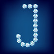 Vector Diamond alphabet. Letter J Vector Diamond alphabet. Letter J