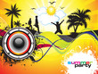abstract summer party background abstract summer party background