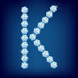Vector Diamond alphabet. Letter K Vector Diamond alphabet. Letter K