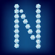 Vector Diamond alphabet. Lette N Vector Diamond alphabet. Lette N